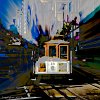 San Francisco Cable Car - 1416  Powel Street between O' farrell and Geary -  Aspect Ratio 1:1